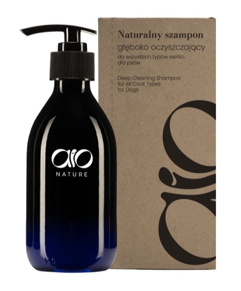 AIO Nature - Naturalny szampon głęboko oczyszczający dla psów 250ml