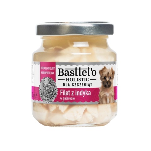 BASTTET'O HOLISTIC - Indyk w galarecie - mokra karma dla szczeniąt 130g
