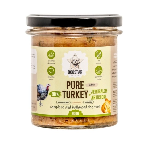 DOGSTAR - Indyk z jarmużem dla psów dorosłych 300g