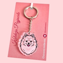 LENEE Brelok - Pomeranian/Szpic biały