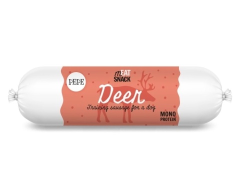 Paka Zwierzaka - PEPE Deer - Kiełbaska treningowa Jeleń 200g