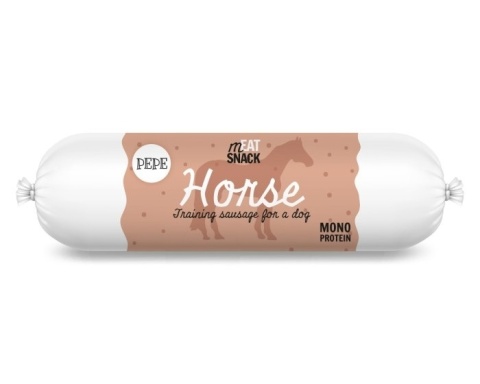 Paka Zwierzaka - PEPE Horse - Kiełbaska treningowa Konina 200g
