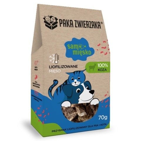 Paka Zwierzaka - Przysmak liofilizowany - Samo Mięsko KOZA 70g