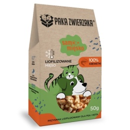 Paka Zwierzaka - Przysmak liofilizowany - Samo Mięsko KREWETKI 50g