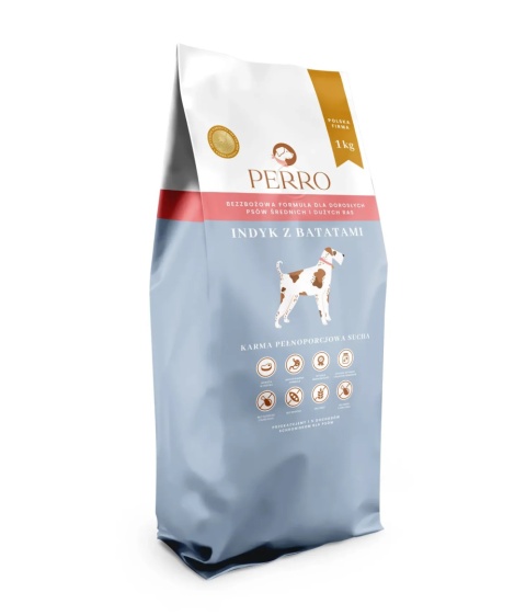 Perro - Indyk z batatmi dla psów dorosłych średnich i dużych ras 1kg