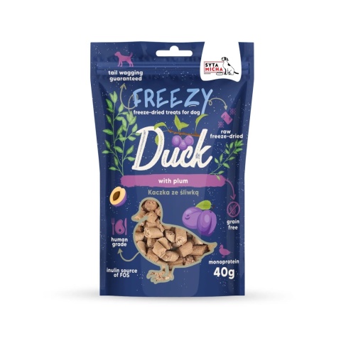 Syta Micha - FREEZY - Liofilizowane przysmaki dla psa Kaczka ze śliwką 40g