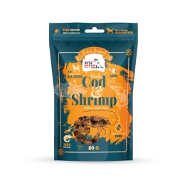 Syta Micha - Fish & Seafood - Przysmaki z dorszem i krewetką dla psa 80g