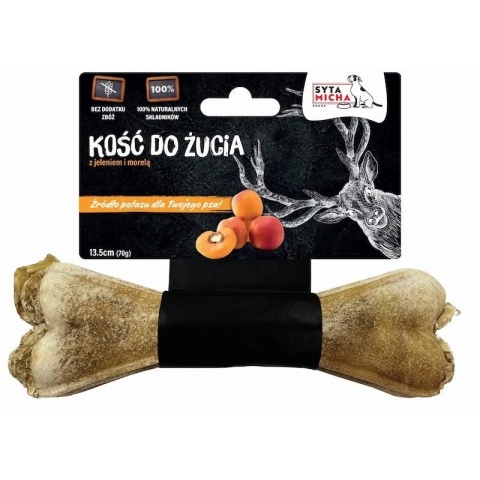 Syta Micha - Kość do żucia dla psa z jeleniem i morelą 13,5 cm