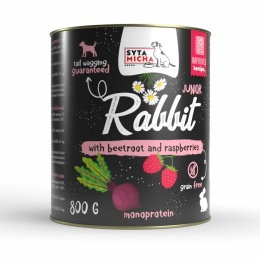 Syta Micha - Królik z burakiem i malinami 800g Junior