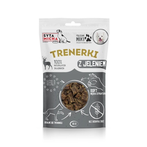 Syta Micha - Trenerki z jeleniem dla psa 80g