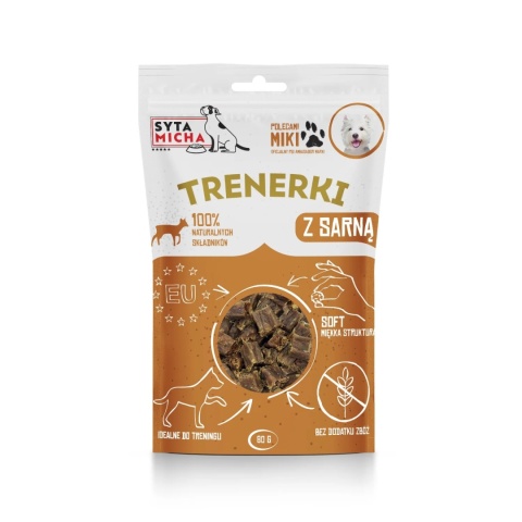 Syta Micha - Trenerki z sarną dla psa 80g