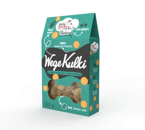 Syta Micha - Wege Kulki - pieczone ciastka dla psa 100g