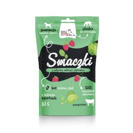 Syta Micha - Smaczki z wołowina, malinami i szpinakiem 80g