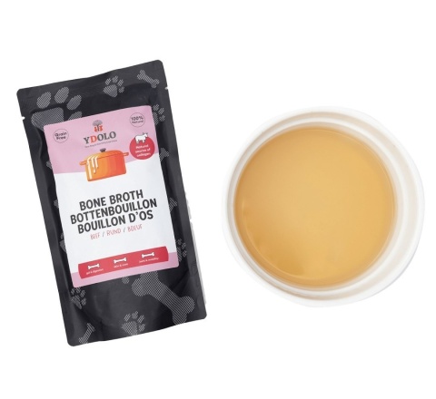 YDOLO Bone Broth Beef - bulion kolagenowy z kości wołowych dla psów i kotów 230ml