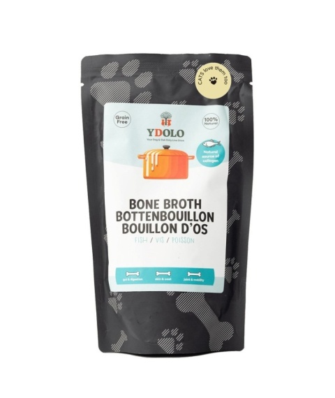 YDOLO Bone Broth Fish - bulion kolagenowy z ryb psów i kotów 230ml