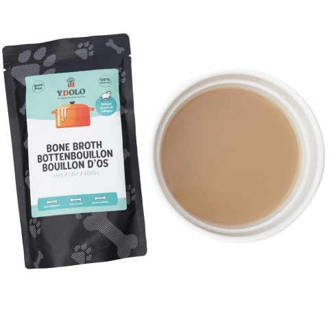 YDOLO Bone Broth Lamb - bulion kolagenowy z kości jagnięcych dla psów i kotów 230ml