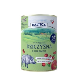 BALTICA - Dziczyzna z żurawiną - mokra karma dla psów dorosłych 400g