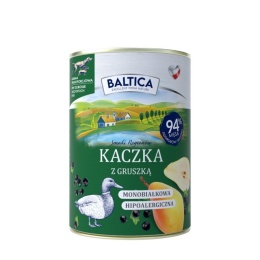 BALTICA - Kaczka z gruszką - mokra karma dla psów dorosłych 400g