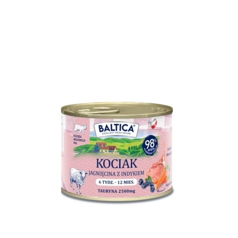 BALTICA - Karma mokra dla kociąt - Jagnięcina z indykiem 185g