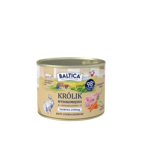 BALTICA - Karma mokra dla kota - Królik 185g