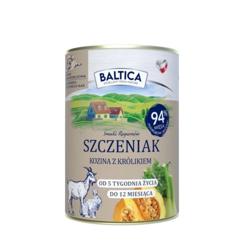 BALTICA - Kozina z królikiem - mokra karma dla szczeniąt 400g