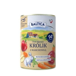 BALTICA - Królik z marchewką - mokra karma dla psów dorosłych 400g