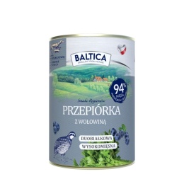 BALTICA - Przepiórka z wołowiną - mokra karma dla psów dorosłych 400g