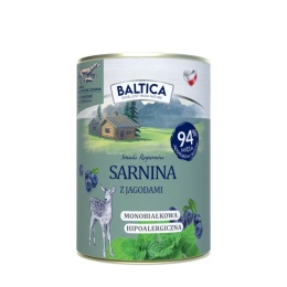 BALTICA - Sarnina z jagodami - mokra karma dla psów dorosłych 400g