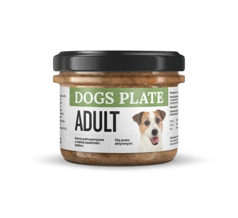 Dogs Plate Adult - Karma mokra dla psa z indykiem i wołowiną 180g