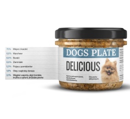 Dogs Plate Delicious - Karma mokra dla psa monobiałkowa z mięsa z kaczki 180g