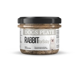 Dogs Plate for Baby Rabbit - Karma mokra z mięsa z królika dla szczeniąt 180g