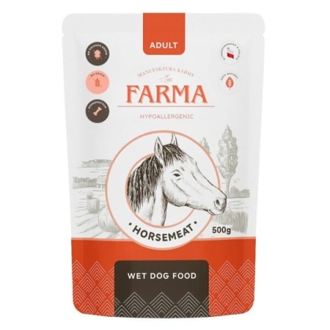 FARMA - Manufaktura - Karma mokra dla psa - Konina 500g