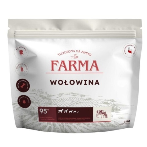 Farma - Hipoalergiczna karma tłoczona na zimno - Wołowina 2kg