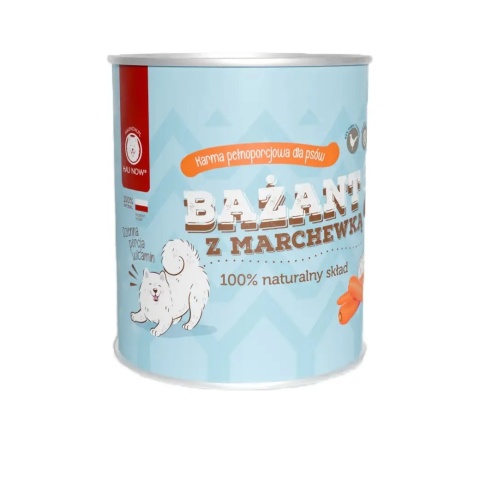 Hau Now - Mokra karma dla psa monobiałkowa bażant z marchewką 400g