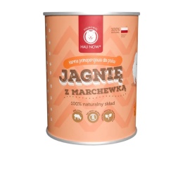 Hau Now - Mokra karma dla psa monobiałkowa jagnięcina z marchewką 400g