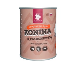 Hau Now - Mokra karma dla psa monobiałkowa konina z marchewką 400g