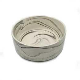 Miska ceramiczna dla psa 400ml - marmurowa - szary