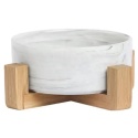 Miska ceramiczna dla psa 850ml - marmurowa - szary