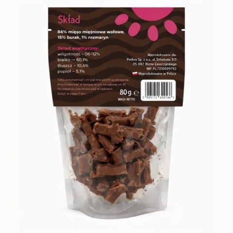 Mr. Bro Mniamki Air Dried - Przysmaki dla psa z Wołowiny 80g