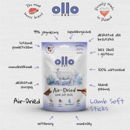 Ollo Air-Dried Lamb Soft Sticks - Przysmaki dla psa z Jagnięciny 80g