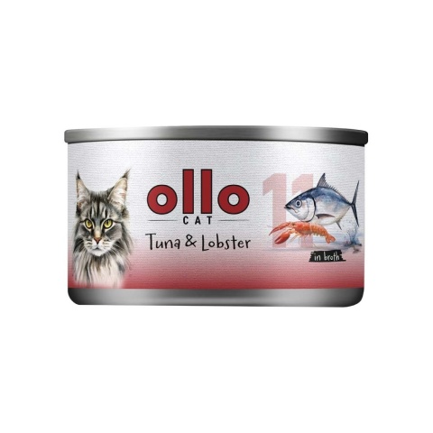 Ollo Cat - nr 11 Tuńczyk i Homar - Uzupełniająca karma mokra dla kota w bulionie 70g