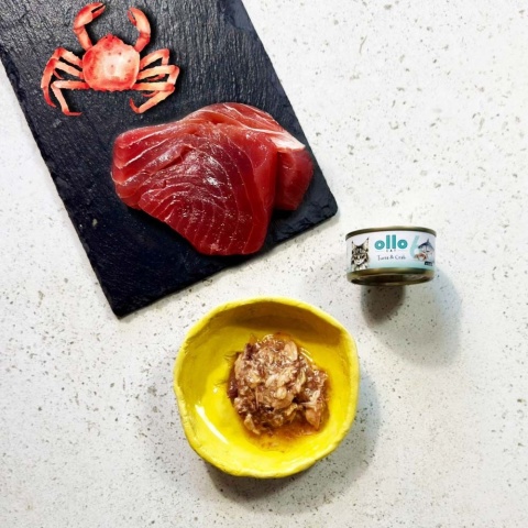 Ollo Cat - nr 6 Tuńczyk i Krab - Uzupełniająca karma mokra dla kota w bulionie 70g