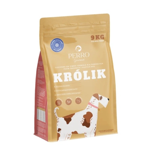 PERRO Gourmet - Karma tłoczona na zimno dla psów dorosłych średnich i dużych ras Królik 9kg