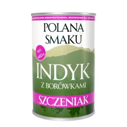 Polana Smaku - Indyk z borówkami dla szczeniąt 400g