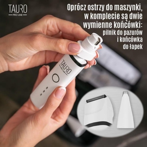 Tauro Pro Line - Maszynka do strzyżenia, trymer i pilnik 3w1