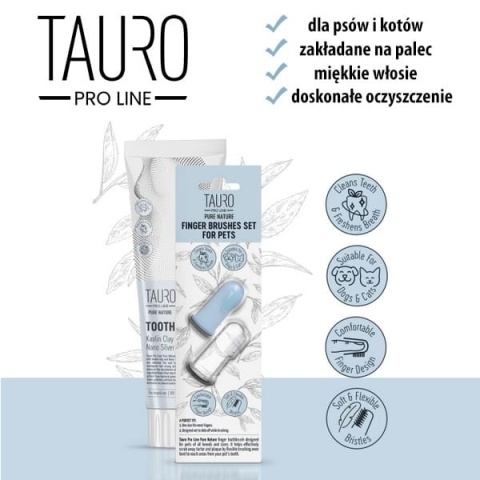 Tauro Pro Line - Szczoteczka do zębów nakładana na palec, zestaw 2szt.