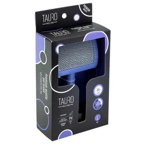 Tauro Pro Line - Szczotka pudlówka miękkie piny 17.5x10.6x6.2cm - fioletowy 20mm
