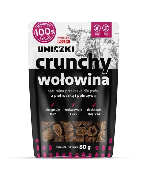 Uniszki - Crunchy wołowina z pietruszką i pokrzywą 80g