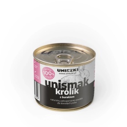 Uniszki - UNIsmak królik z burakiem - karma mokra dla psa 200g
