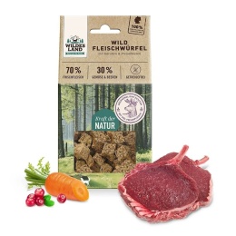 WILDES LAND DOG - kostki z mięsa jelenia i sarny - przysmaki dla psów 100g